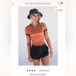 NWT Free People Sporty Mix Tee